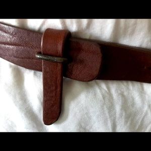 Leather and chain belt